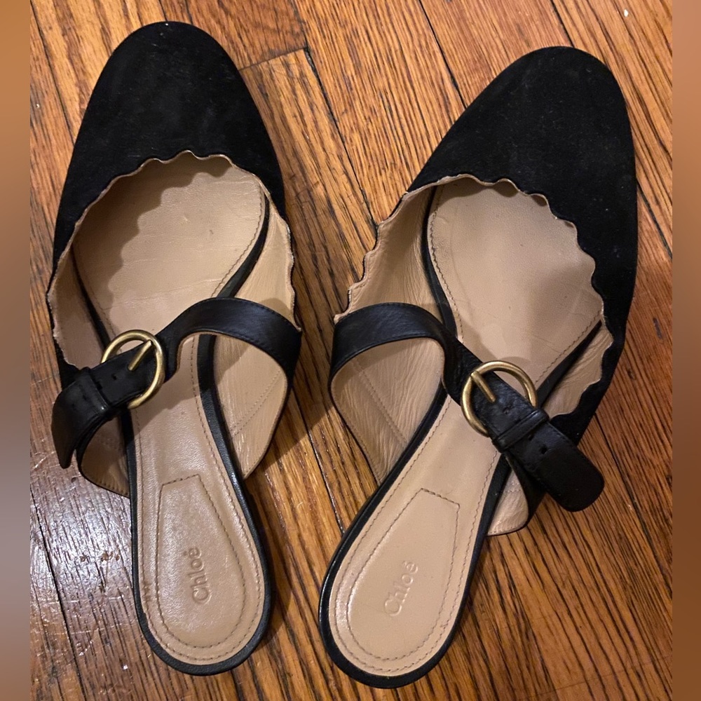 Chloe Scalloped Mules